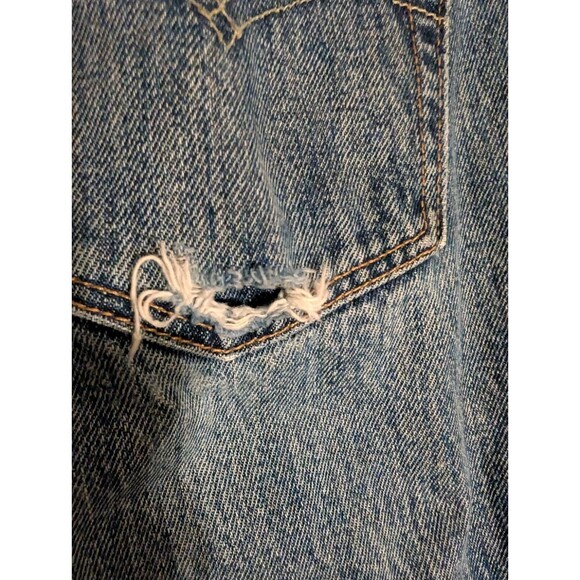 Levi's 511 Slim 36x32 (34x32) Made In USA Faded Distressed White Oak Cone Denim - Picture 7 of 12